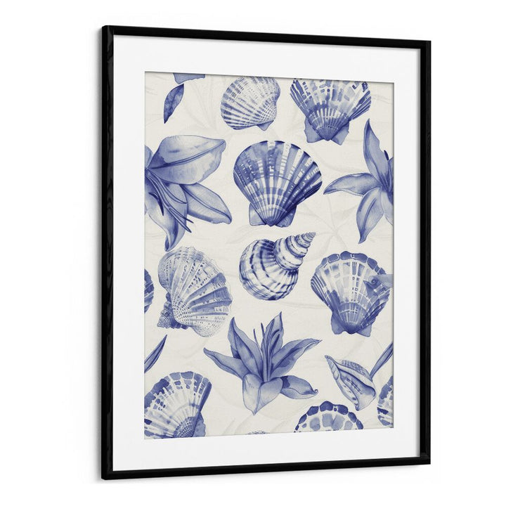 Seashore Jewels II Beach Prints Coastal Wall Art in Black Frame With Mount