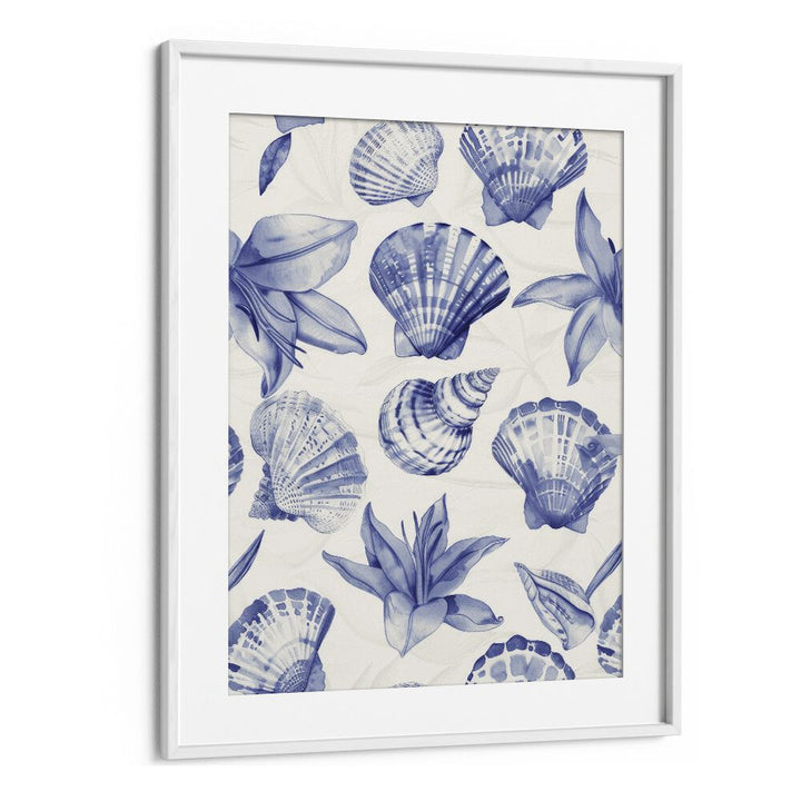 Seashore Jewels II Beach Prints Coastal Wall Art in White Frame With Mount