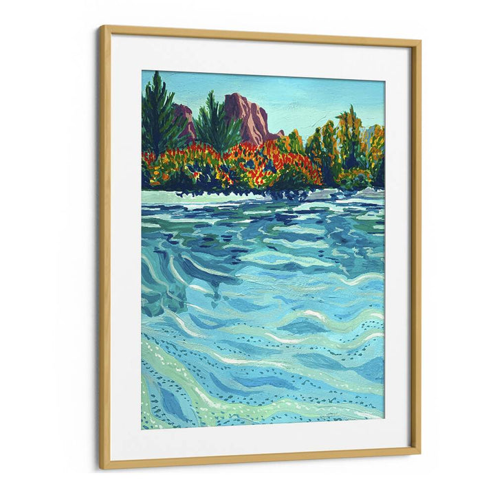 Sedona By Key And Sea Creative Landscape Art Print in Oak Wood Frame With Mount