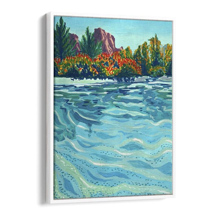 Sedona By Key And Sea Creative Landscape Art Print in White Floater Frame