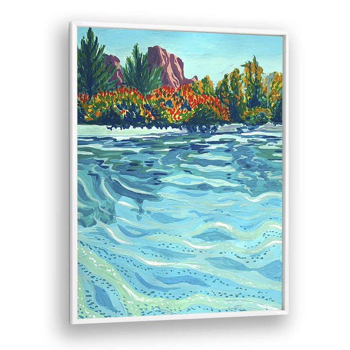 Sedona By Key And Sea Creative Landscape Art Print in White Plain Frame