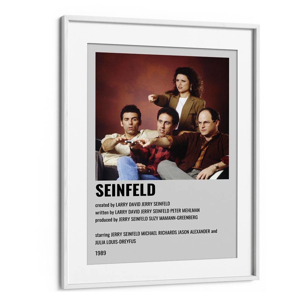 Seinfeld 1989 Movie Posters in White Frame With Mount