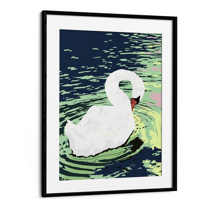 Self Reliance By Uma Gokhale Wildlife Art Prints in Black Frame With Mount