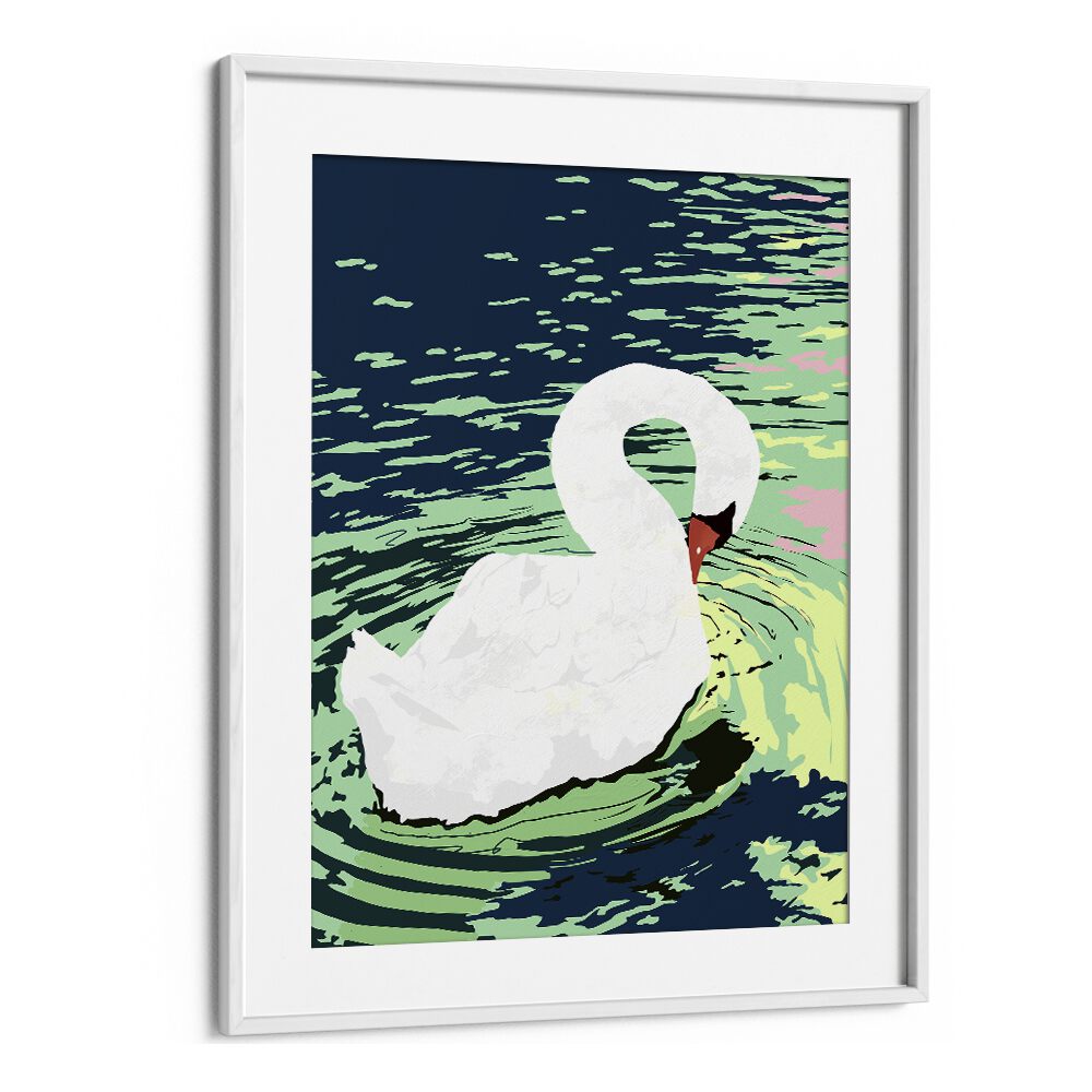 Self Reliance By Uma Gokhale Wildlife Art Prints in White Frame With Mount