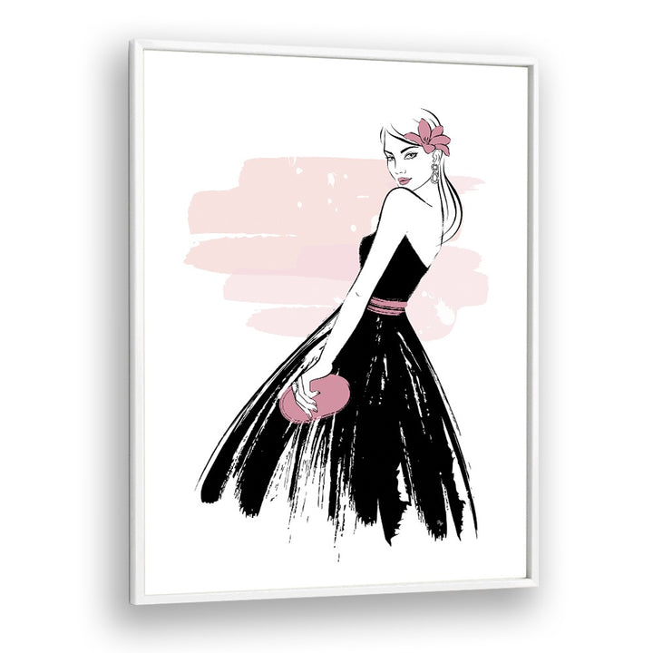 Senorita by Martina Fashion Paintings Fashion Posters in White Plain Frame