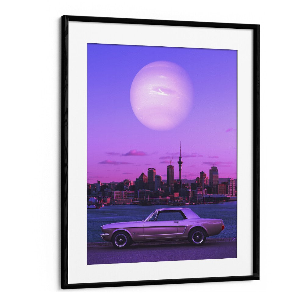 Serene Drive by Ritvik Takkar Surrealism in Black Frame With Mount