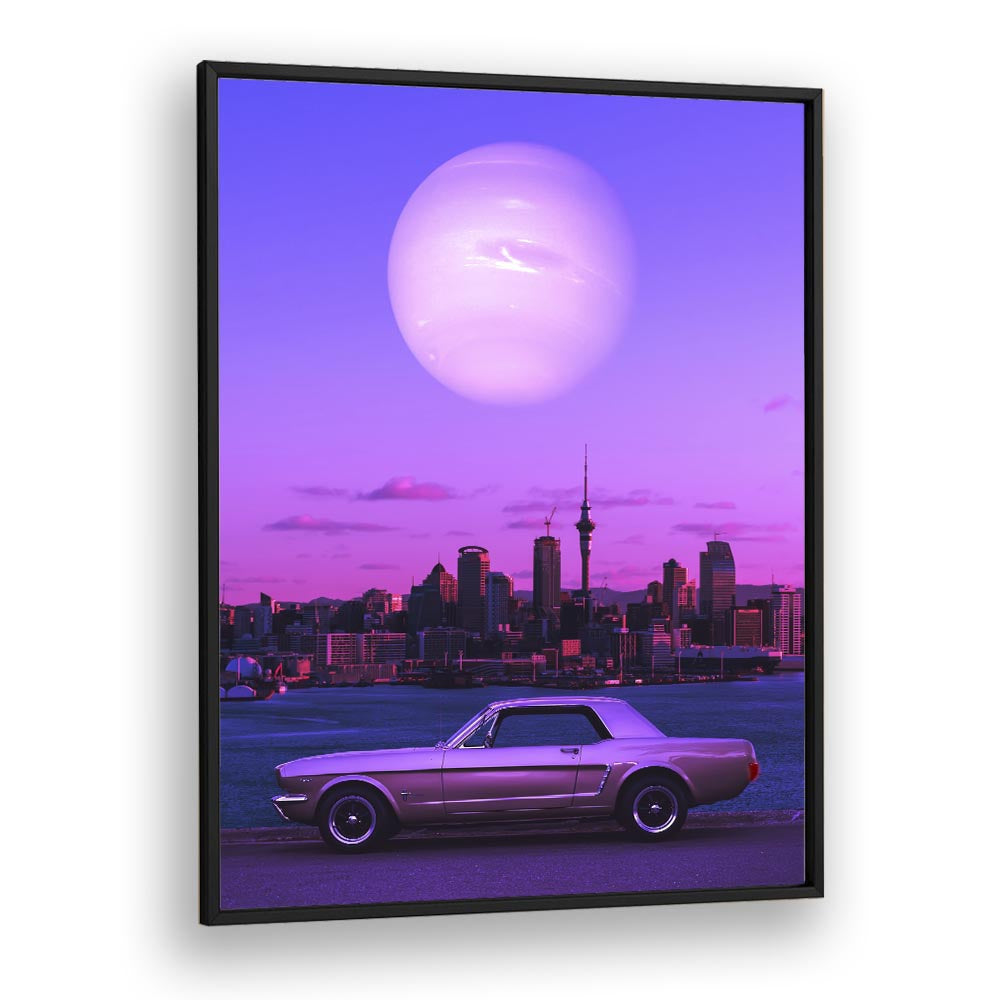 Serene Drive by Ritvik Takkar Surrealism in Black Plain Frame