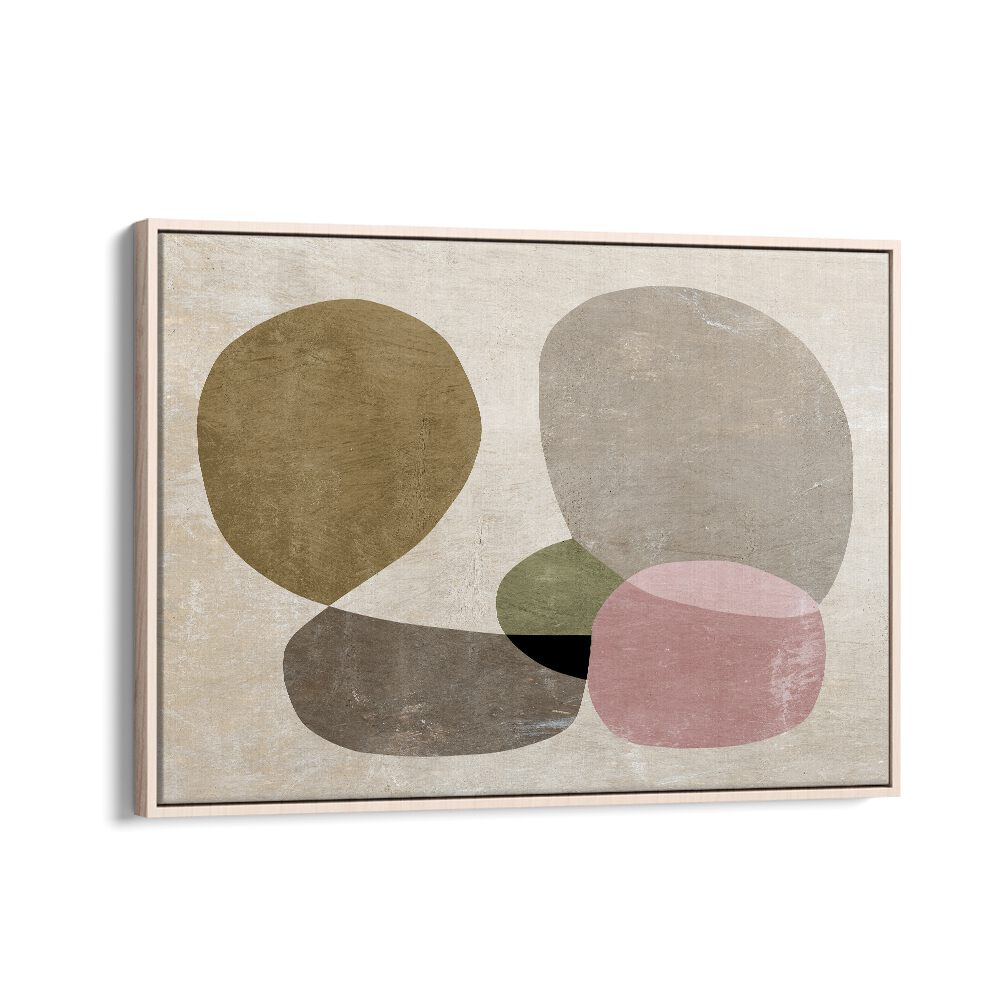 Seven By Dan Hobday Abstract Art Abstract Paintings in Oak Wood Floater Frame