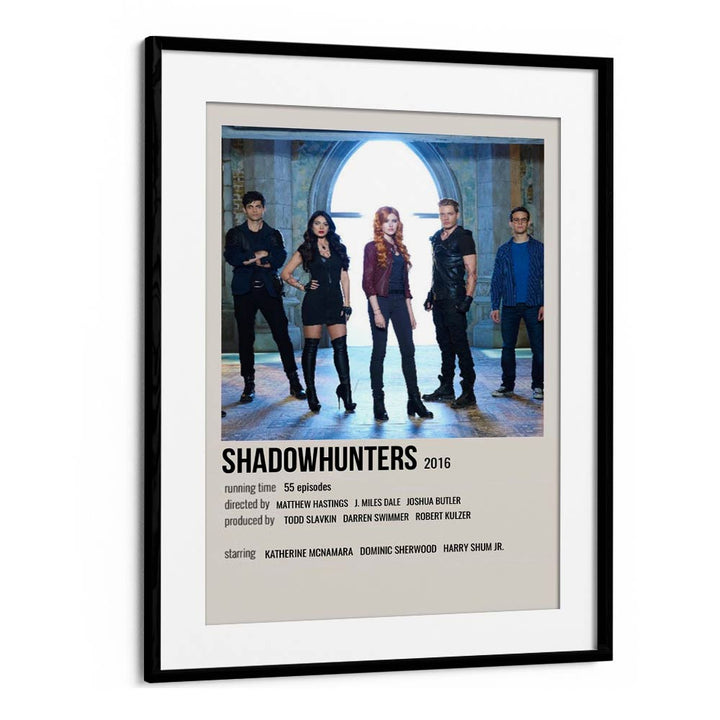 Shadow Hunters 2016 Movie Posters in Black Frame With Mount