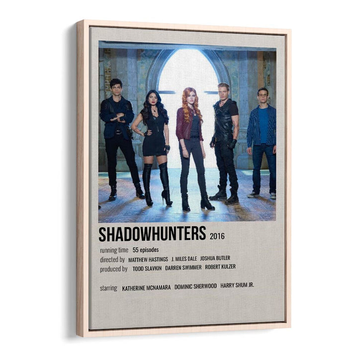 Shadow Hunters 2016 Movie Posters in Oak Wood Floater Frame