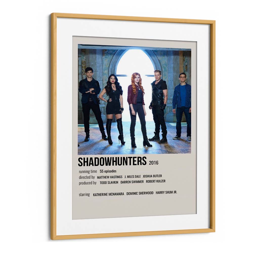 Shadow Hunters 2016 Movie Posters in Oak Wood Frame With Mount