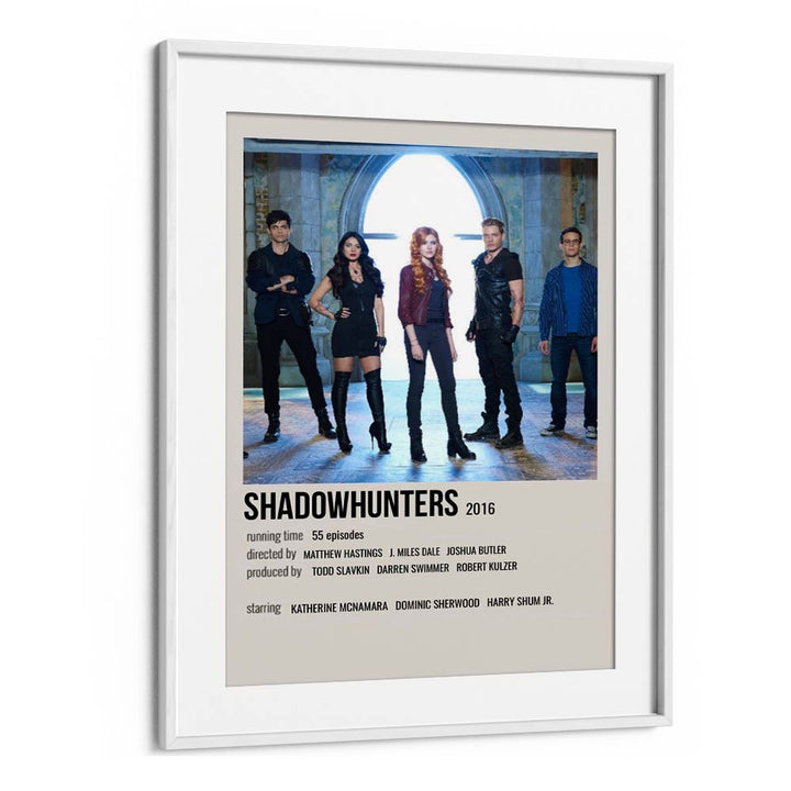 Shadow Hunters 2016 Movie Posters in White Frame With Mount