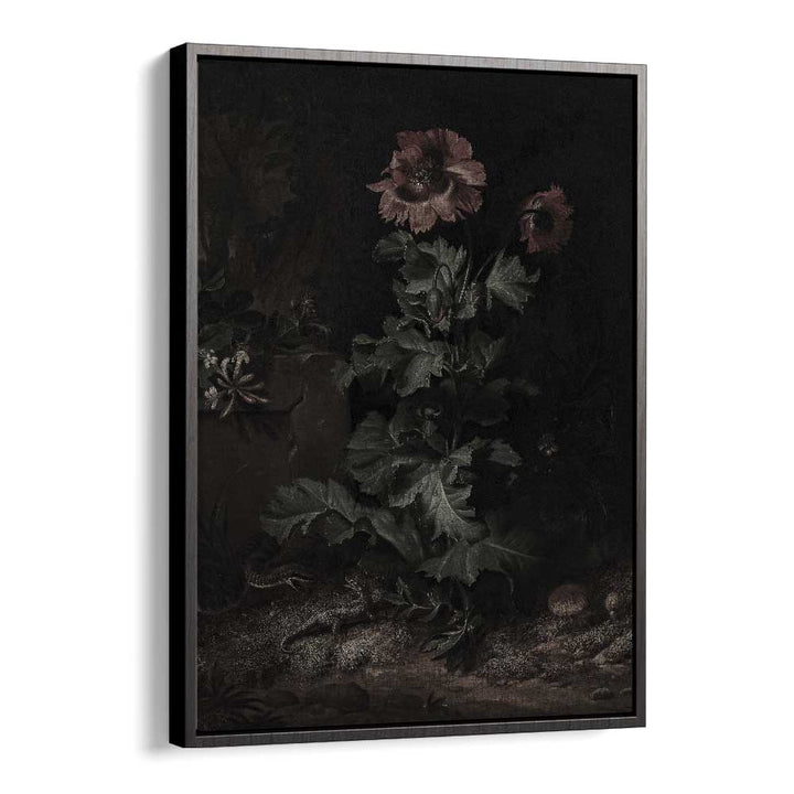 Shadows In Bloom Gothic Wall Art Prints in Black Floater Frame