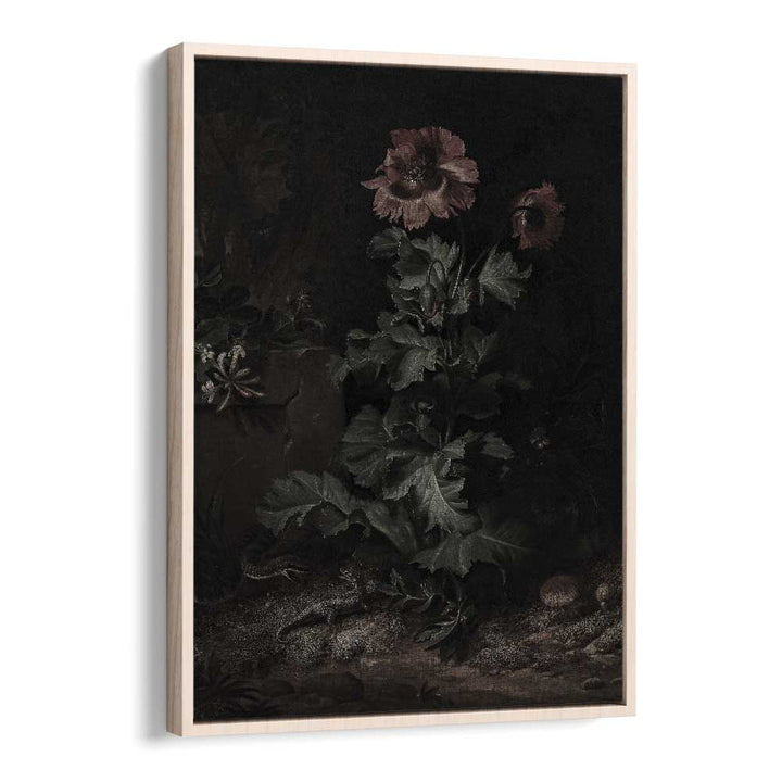 Shadows In Bloom Gothic Wall Art Prints in Oak Wood Floater Frame