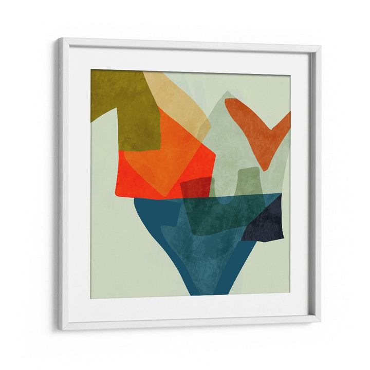 Shapes And Lines V By Ana Rut Bre Abstract Art Abstract Paintings in White Frame With Mount