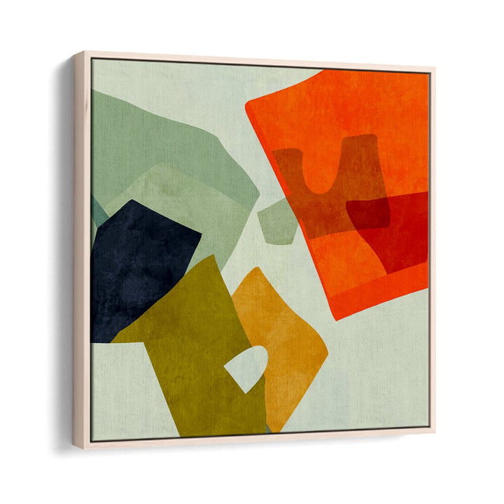 Shapes And Lines VI By Ana Rut Bre Abstract Art Abstract Paintings in Oak Wood Floater Frame