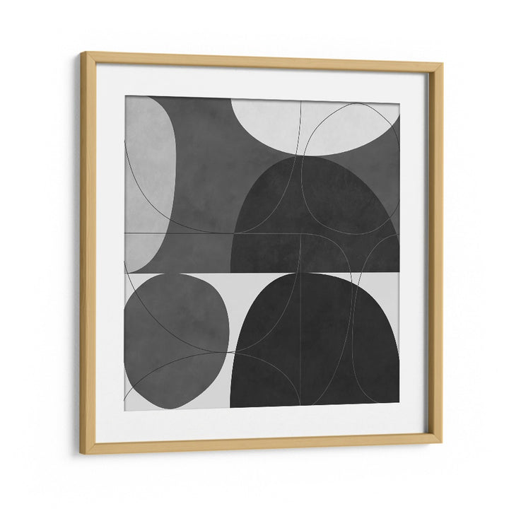 Shapes BW I By Ana Rut Bre Abstract Art Abstract Paintings in Oak Wood Frame With Mount