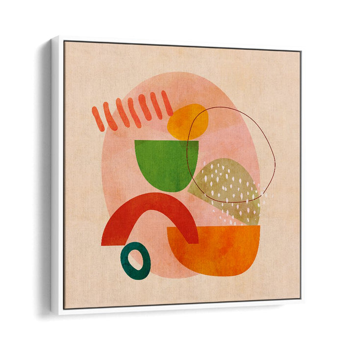 Shapes Play Kopie III By Ana Rut Bre Abstract Art Abstract Paintings in White Floater Frame