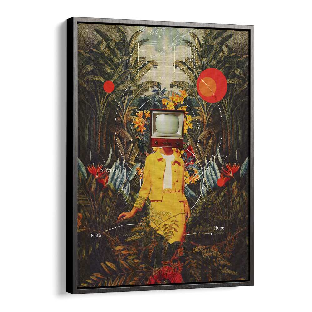 She Came From the Wilderness By Frank Moth Surreal Art Prints Surrealism in Black Floater Frame