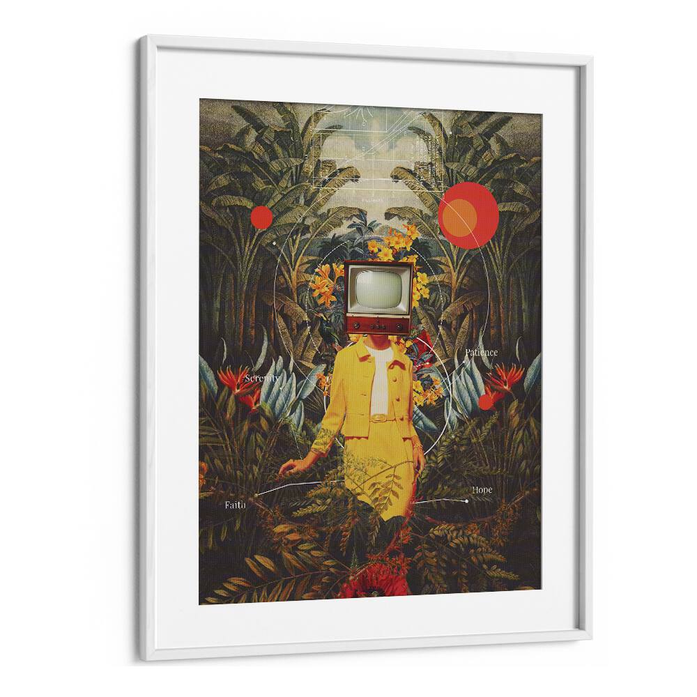 She Came From the Wilderness By Frank Moth Surreal Art Prints Surrealism in White Frame With Mount