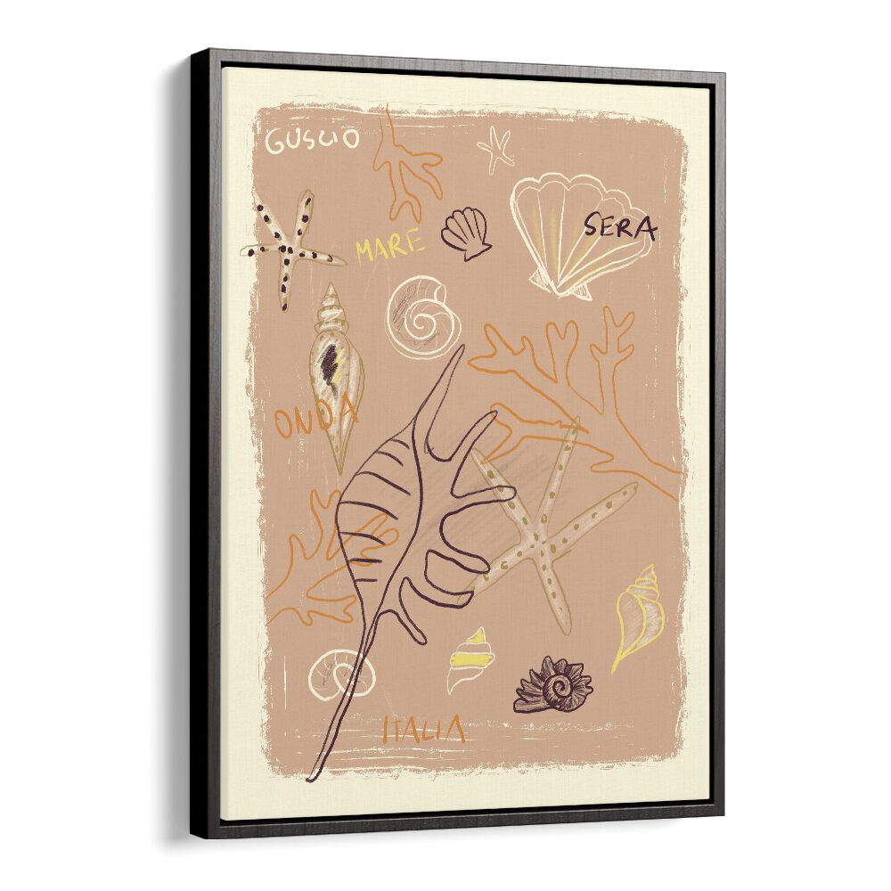 Shells by Studio Dolci Kitchen Posters in Black Floater Frame