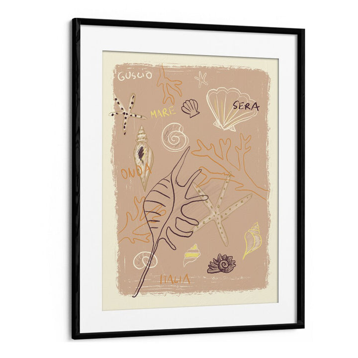 Shells by Studio Dolci Kitchen Posters in Black Frame With Mount