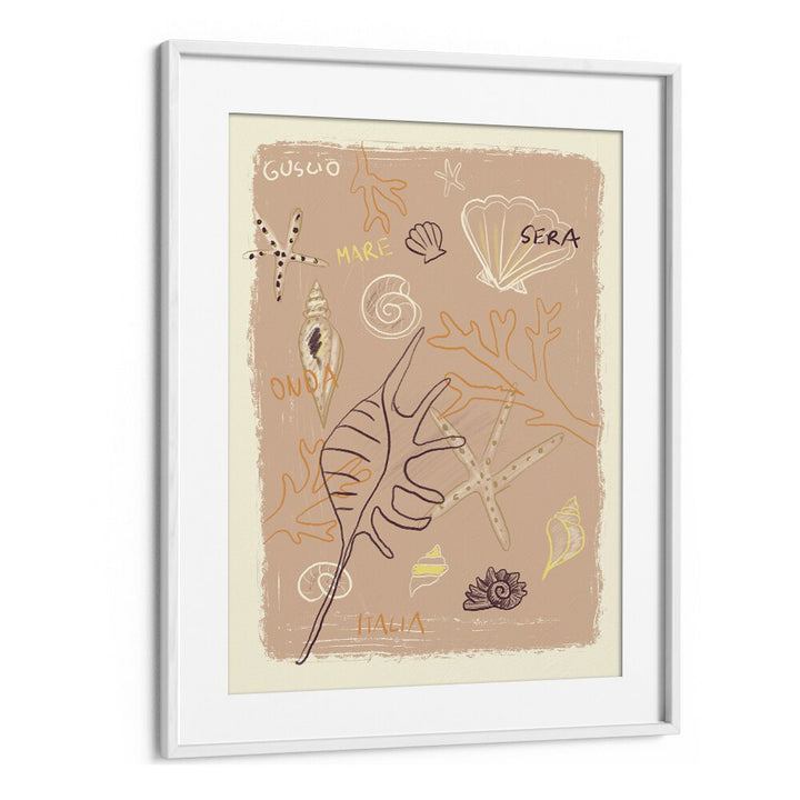 Shells by Studio Dolci Kitchen Posters in White Frame With Mount