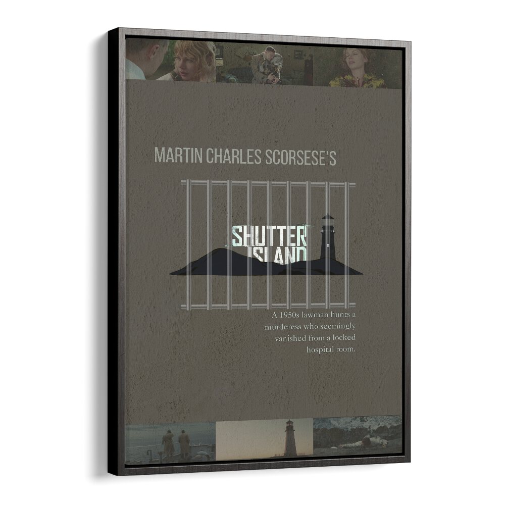 Shutter Island by Grishma Korjani Movie Posters in Black Floater Frame