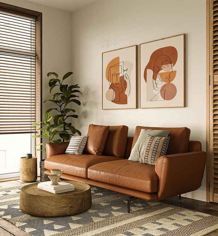 SIENNA SOUL , SET OF 2 PAINTINGS