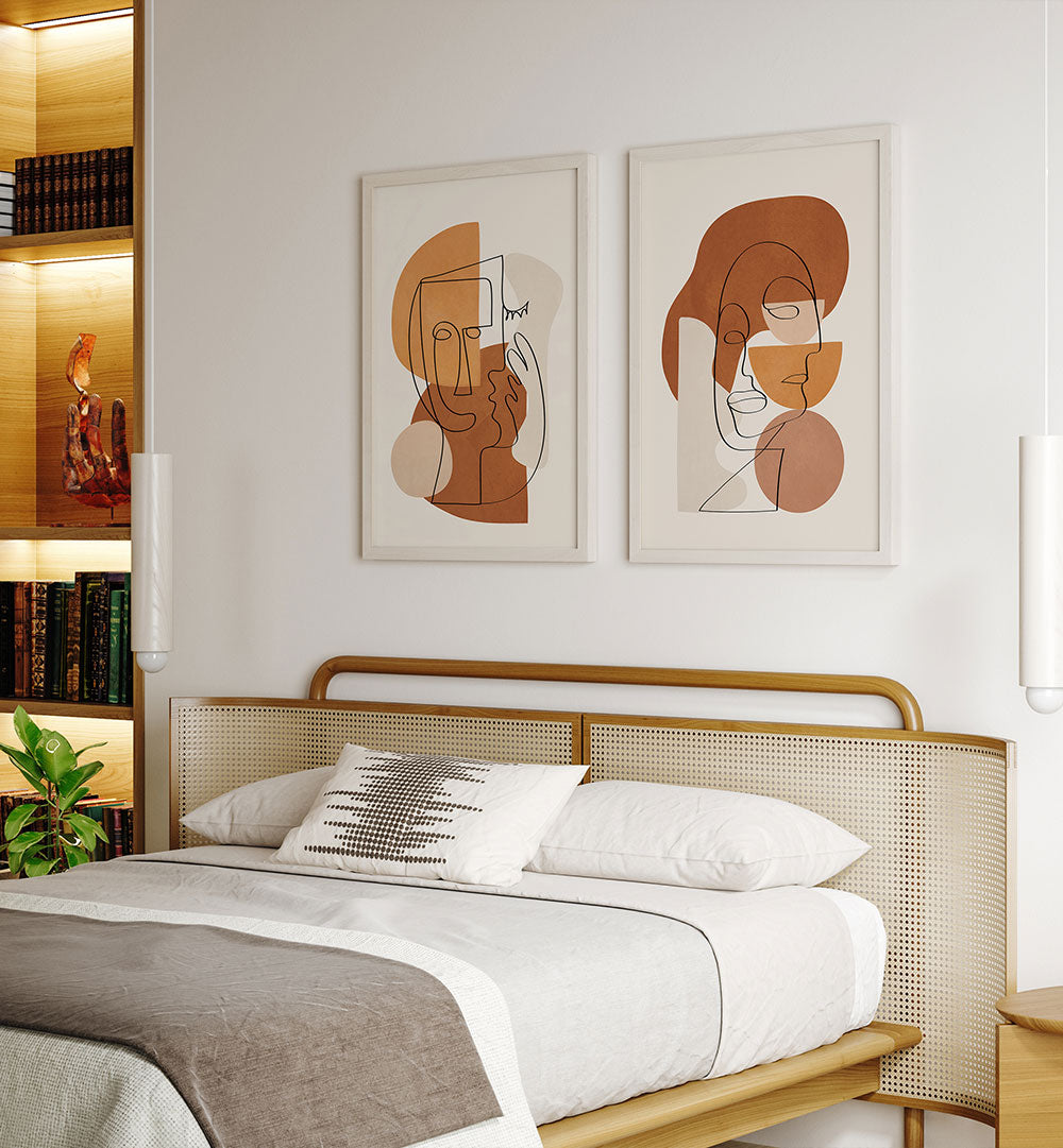 SIENNA SOUL , SET OF 2 PAINTINGS