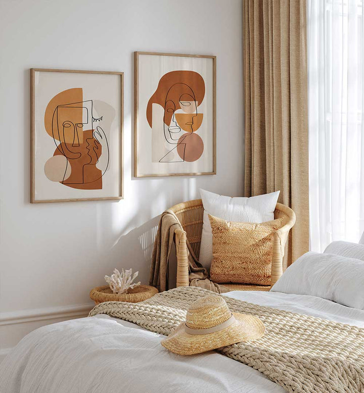 SIENNA SOUL , SET OF 2 PAINTINGS