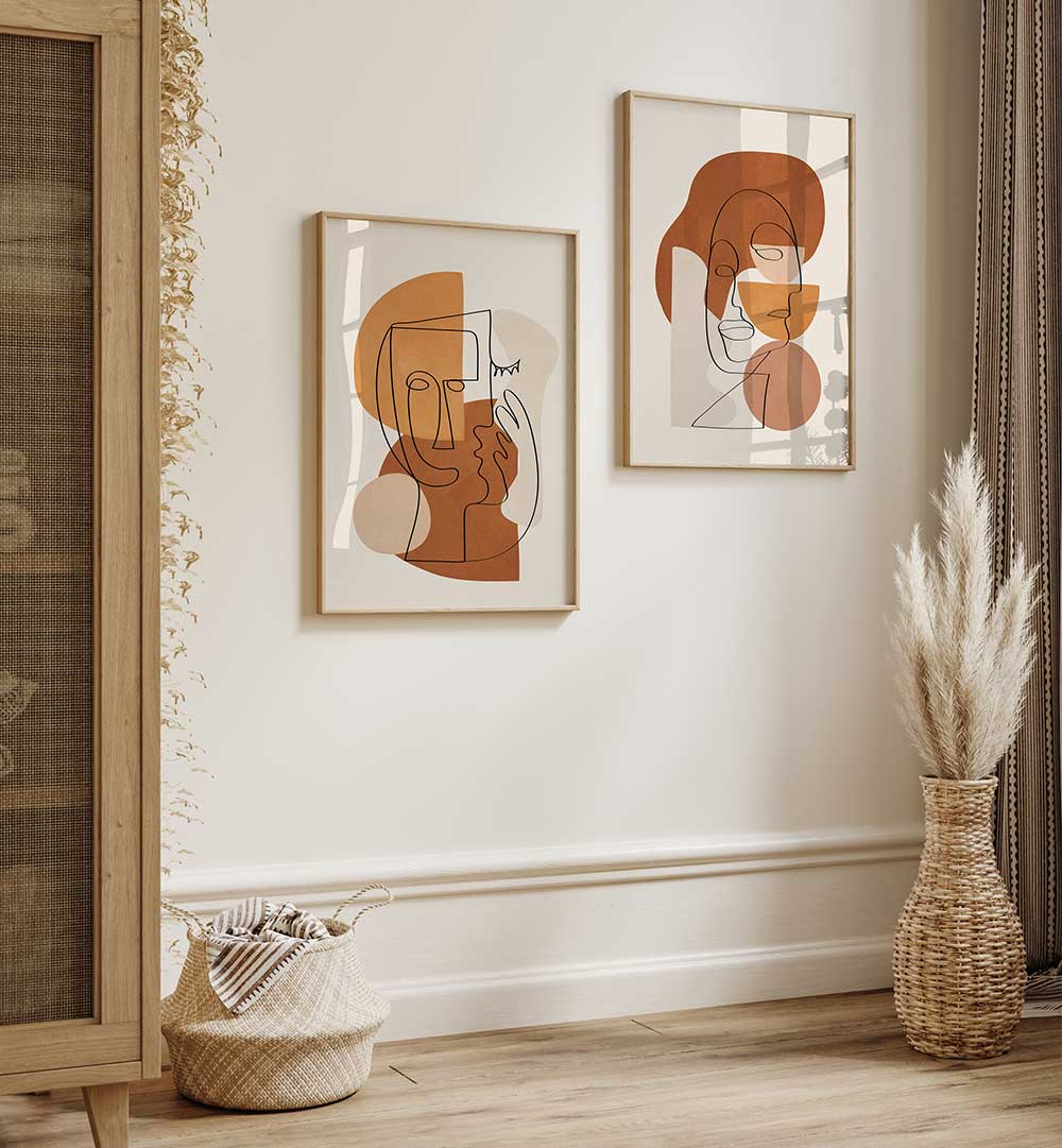 SIENNA SOUL , SET OF 2 PAINTINGS