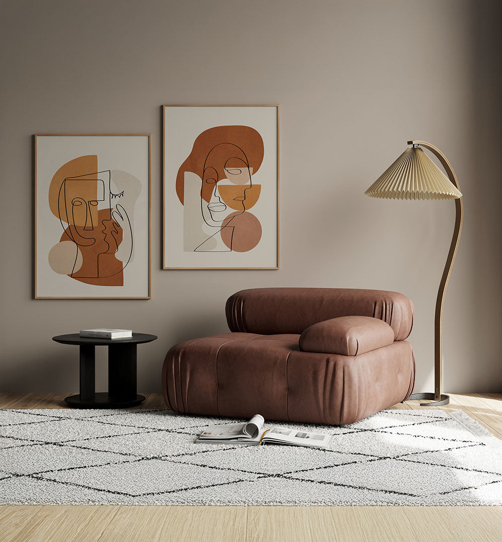 SIENNA SOUL , SET OF 2 PAINTINGS