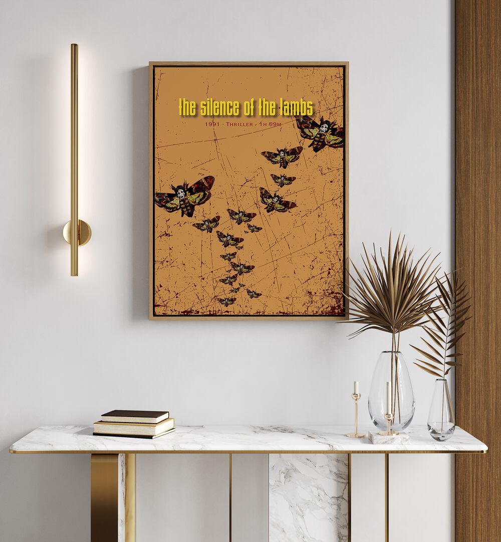 Silence Of The Lambs by Grishma Korjani Movie Posters Artwork I Placed on a wall In A Living Room