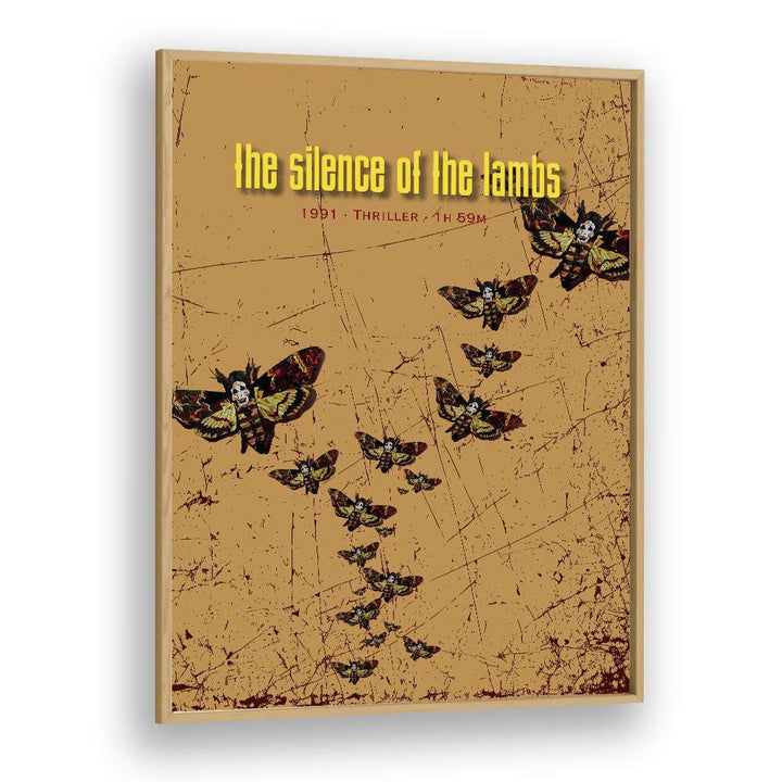 Silence Of The Lambs by Grishma Korjani Movie Posters in Oak Wood Plain Frame