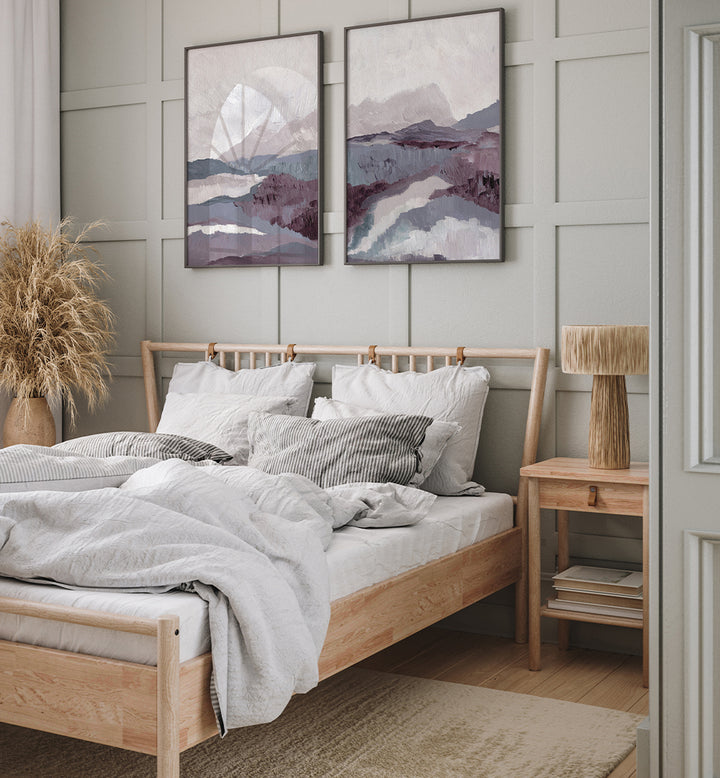 SILENT VALLEYS , SET OF 2 PAINTINGS