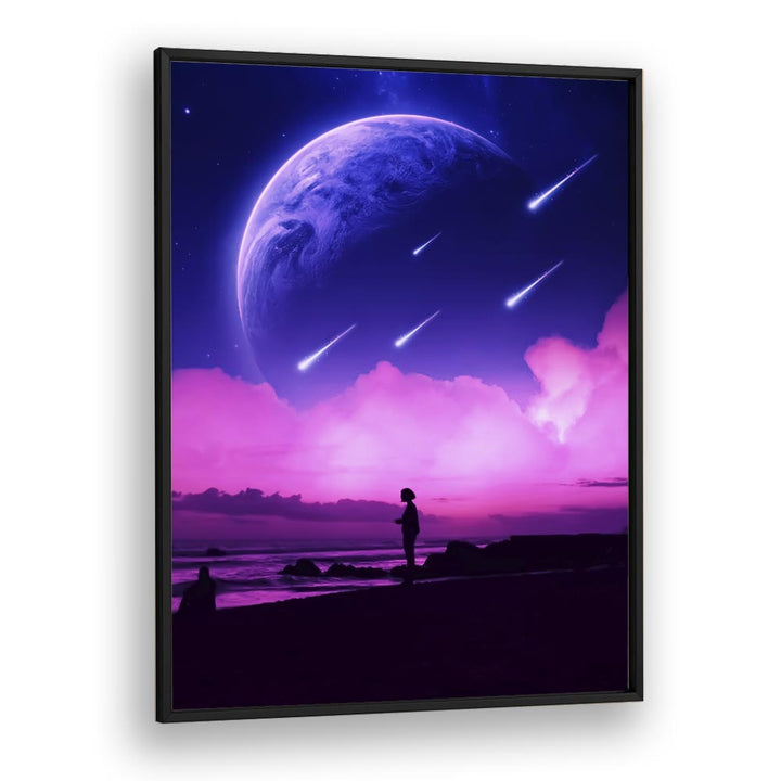 Silhouette Dreams by Ritvik Takkar Surrealism in Black Plain Frame