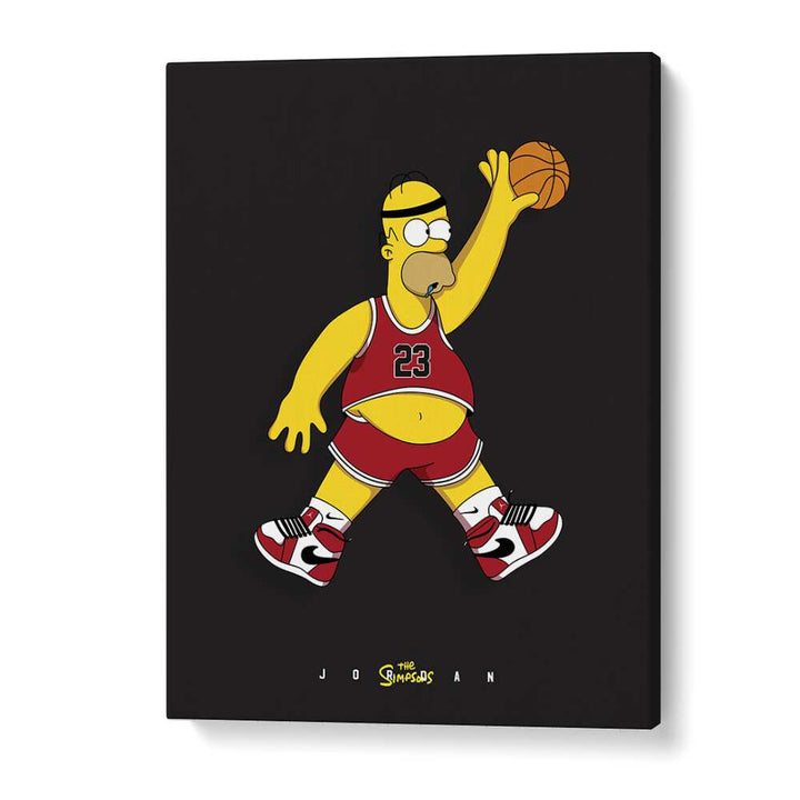 Simpsons X Basketball Comic Wall Art Comic Posters in Gallery Wrap