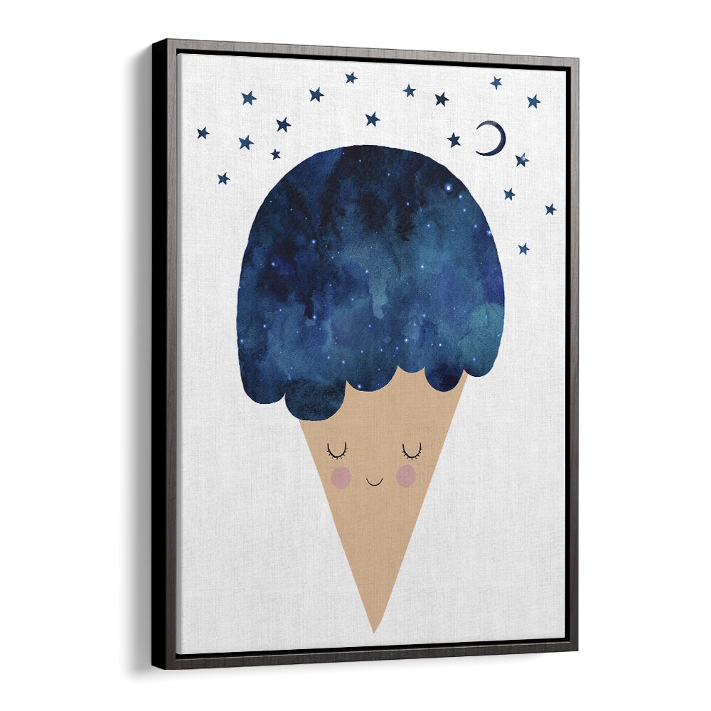 Sleep Well by Treechild Kids Room Paintings in Black Floater Frame