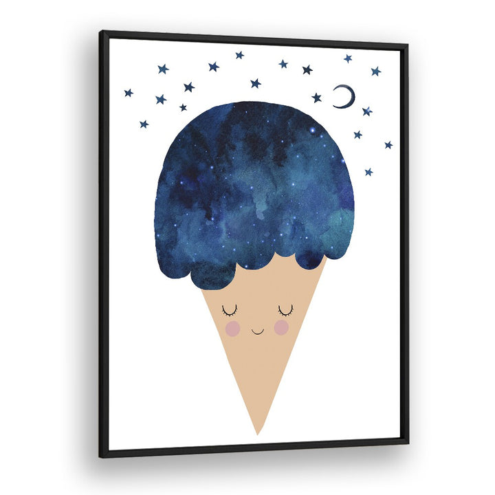 Sleep Well by Treechild Kids Room Paintings in Black Plain Frame