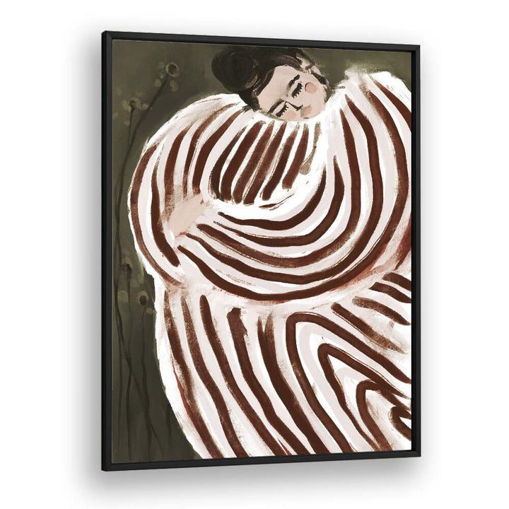 Sleeping Princess By Treechild Women Illustration Art Prints in Black Plain Frame