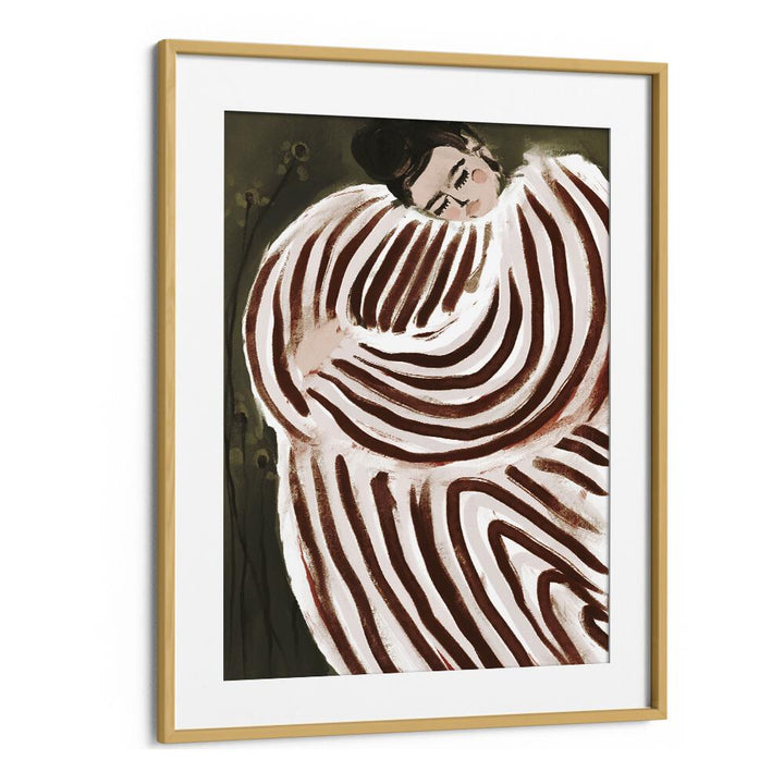 Sleeping Princess By Treechild Women Illustration Art Prints in Oak Wood Frame With Mount