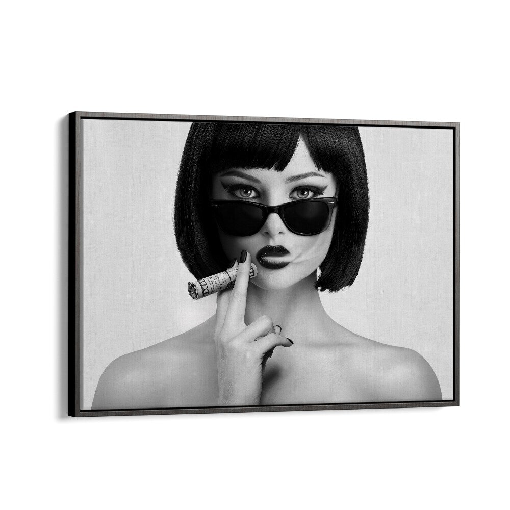 Smoke This iii by David Drake Fine Art Photography Fashion Photography in Black Floater Frame