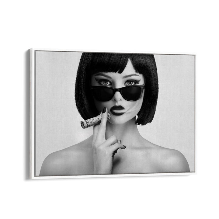 Smoke This iii by David Drake Fine Art Photography Fashion Photography in White Floater Frame