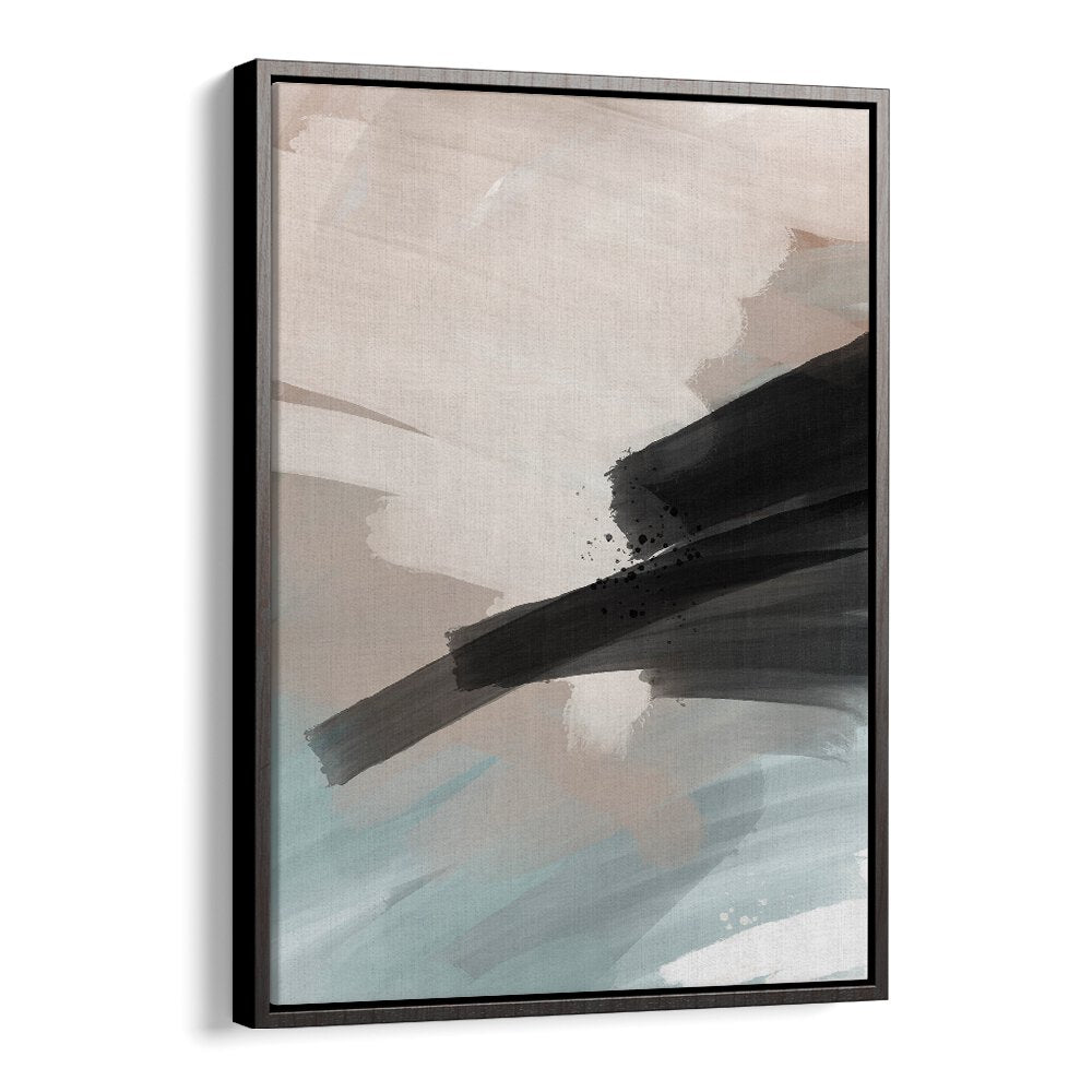 Soft Hues Abstract by Nilesh Kulkarni Abstract Paintings in Black Floater Frame