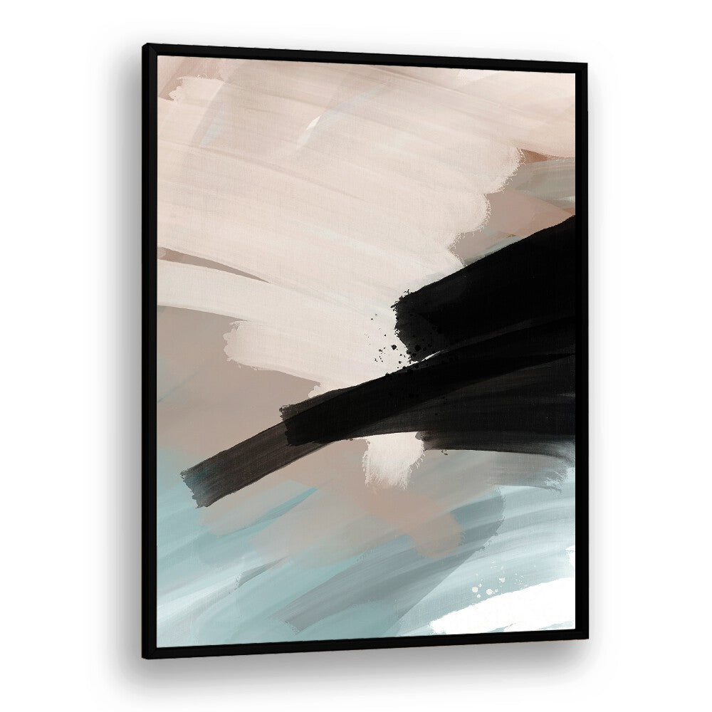 Soft Hues Abstract by Nilesh Kulkarni Abstract Paintings in Black Plain Frame