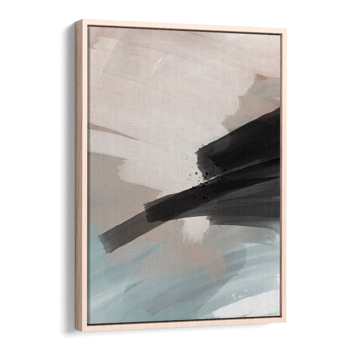 Soft Hues Abstract by Nilesh Kulkarni Abstract Paintings in Oak Wood Floater Frame