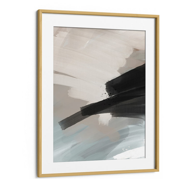 Soft Hues Abstract by Nilesh Kulkarni Abstract Paintings in Oak Wood Frame With Mount