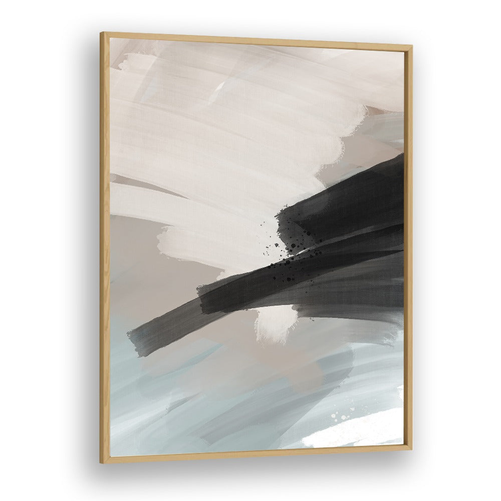 Soft Hues Abstract by Nilesh Kulkarni Abstract Paintings in Oak Wood Plain Frame