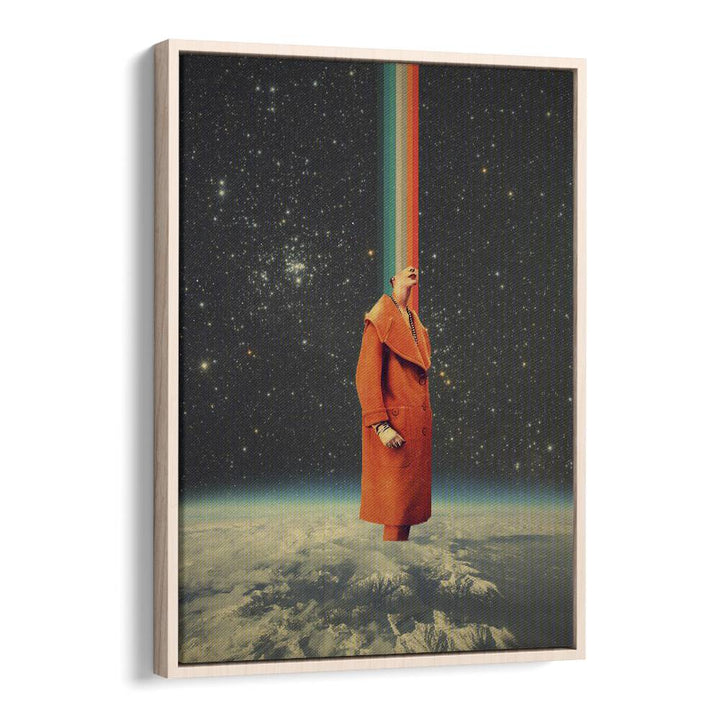 Space Colour By Frank Moth Surreal Art Prints Surrealism in Oak Wood Floater Frame